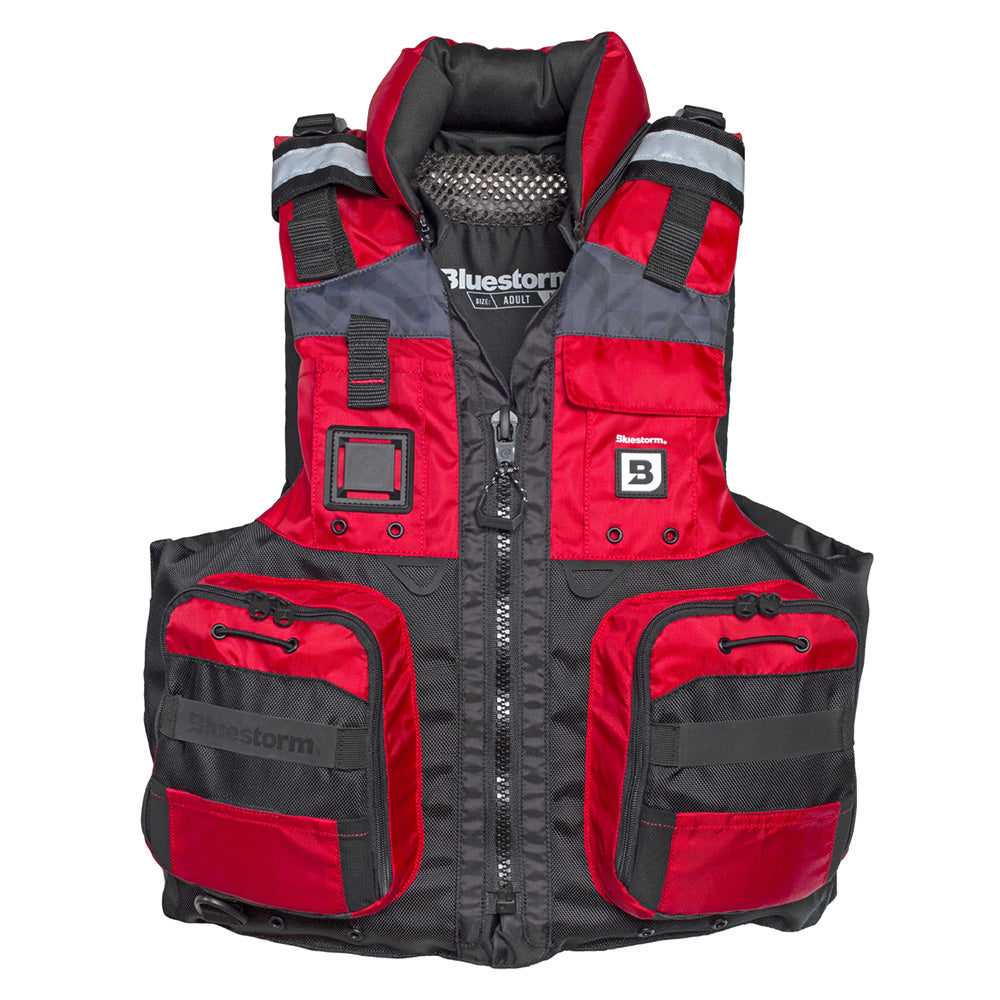 Bluestorm Classic Adult Fishing Life Jacket - Nitro Red - 2XL/3XL