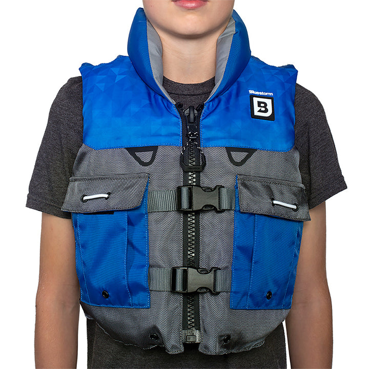 Bluestorm Classic Youth Fishing Life Jacket - Deep Blue