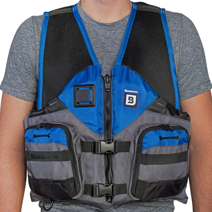 Bluestorm Sportsman Adult Mesh Fishing Life Jacket - Deep Blue - S/M