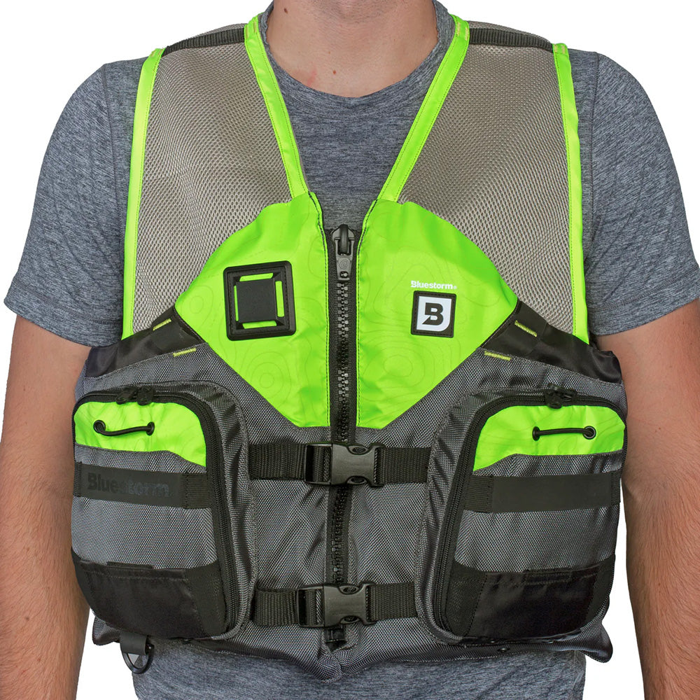 Bluestorm Sportsman Adult Mesh Fishing Life Jacket - Hi-Vis - 2XL/3XL