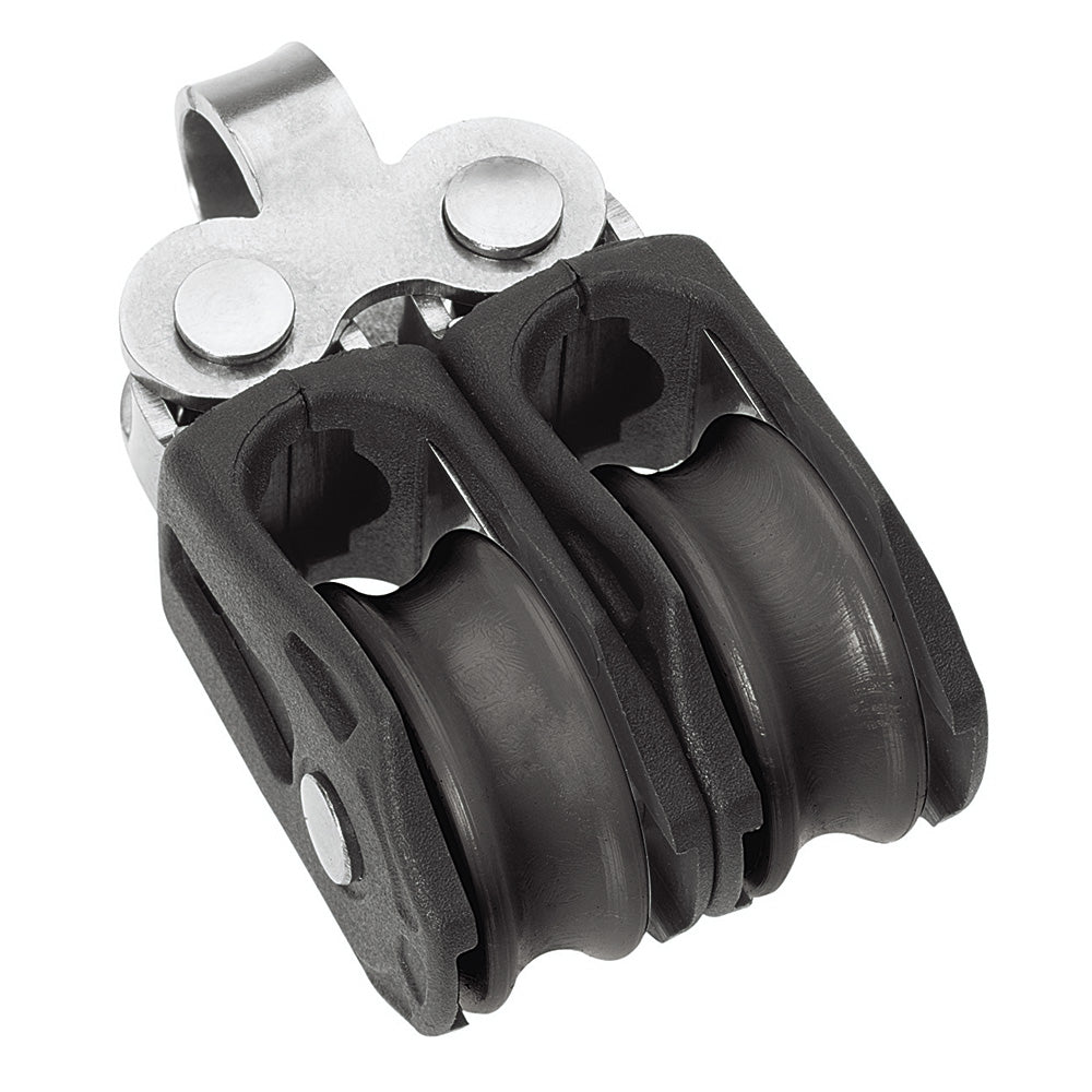 Barton Marine Size 0 20mm Plain Bearing Pulley Block Double Fixed Eye