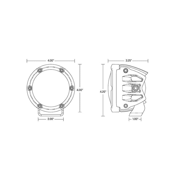 RIGID Industries 360-Series RGBW 4" Offroad Lamp Diffused Beam w/RGBW Backlight Pods - Set of 2