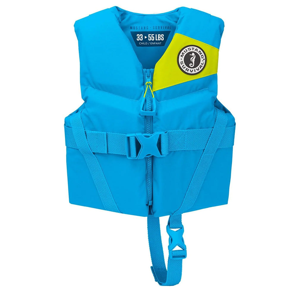 Mustang Child Rev Foam Life Vest - Azure Blue