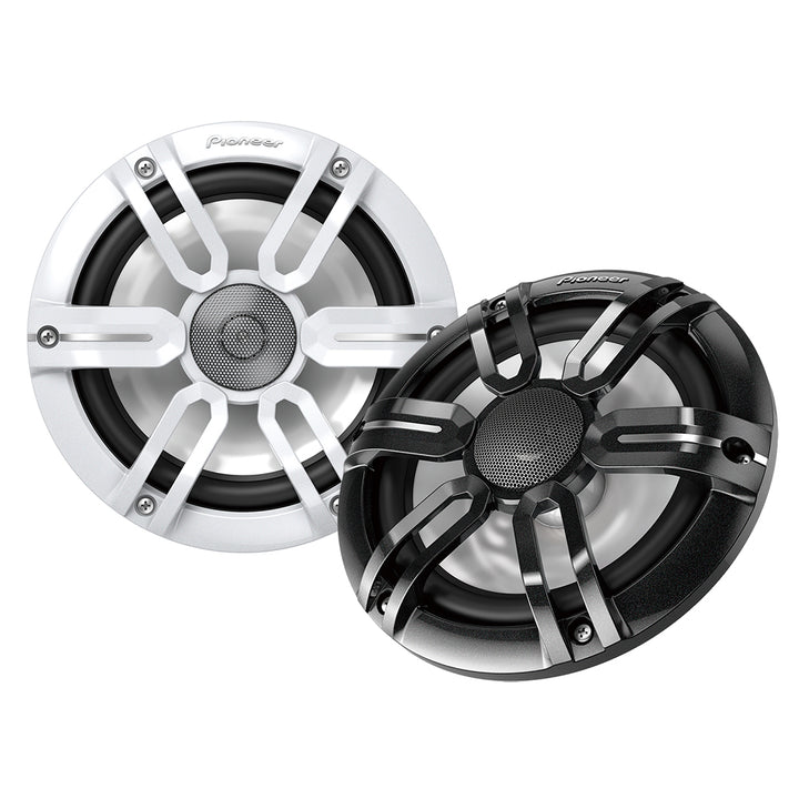 Pioneer 7.7" ME-Series Speakers - Black  White Sport Grille Covers - 250W