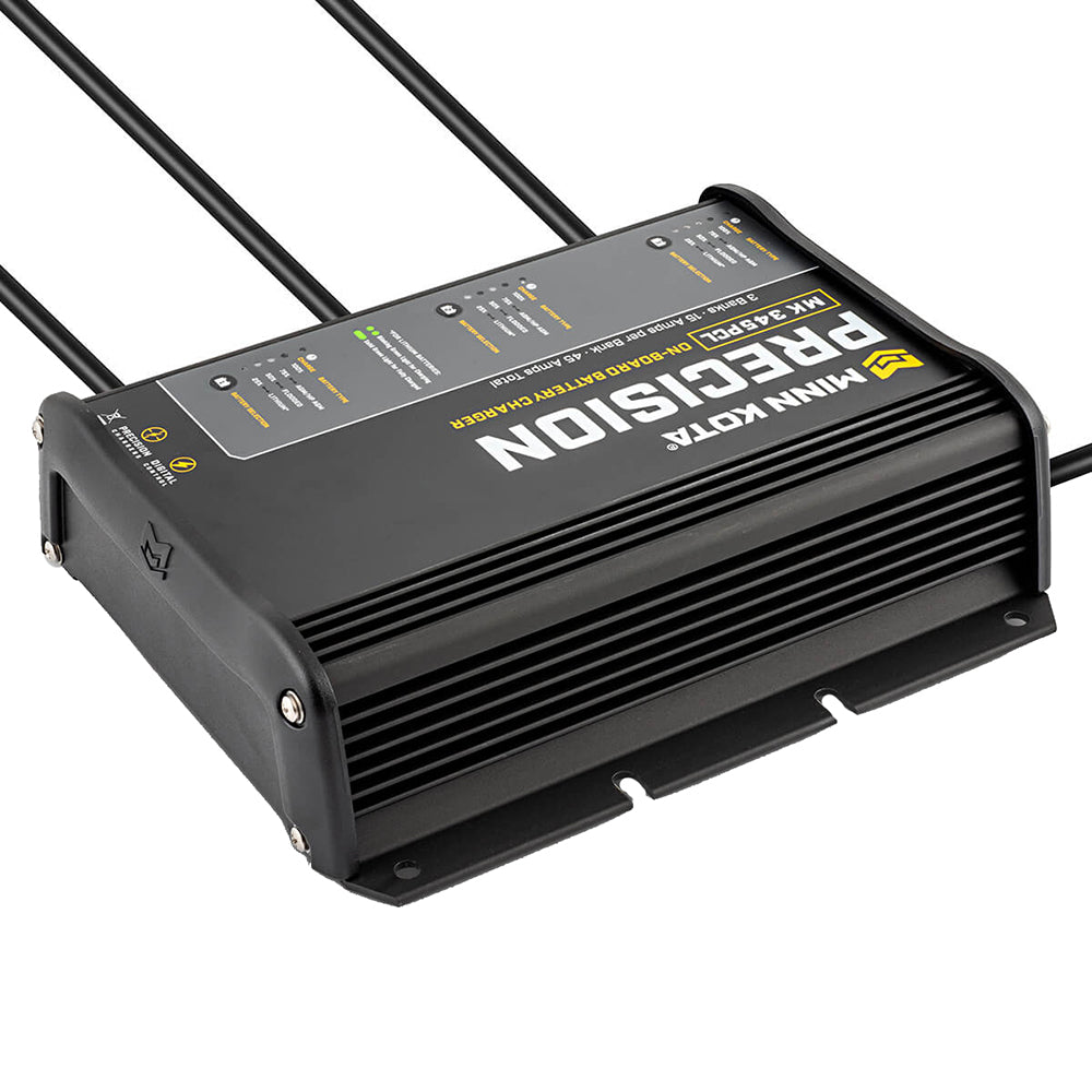 Minn Kota On-Board Precision Charger MK-345 PCL 3 Bank x 15 AMP Lithium Optimized Charger