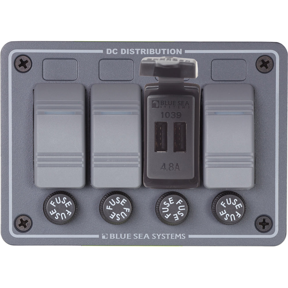 Blue Sea Dual USB Charger - 24V Contura Mount