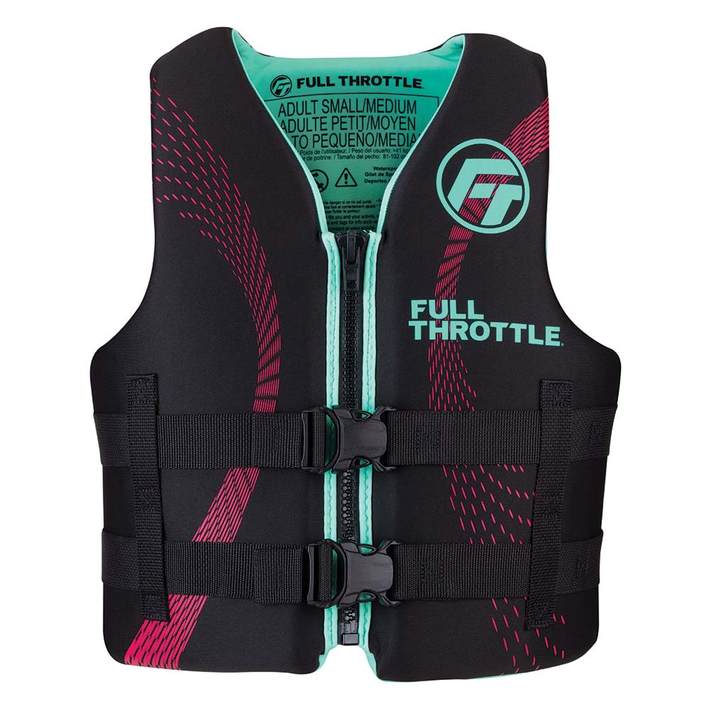 Full Throttle Adult RapidDry Life Jacket SM AquaBlack