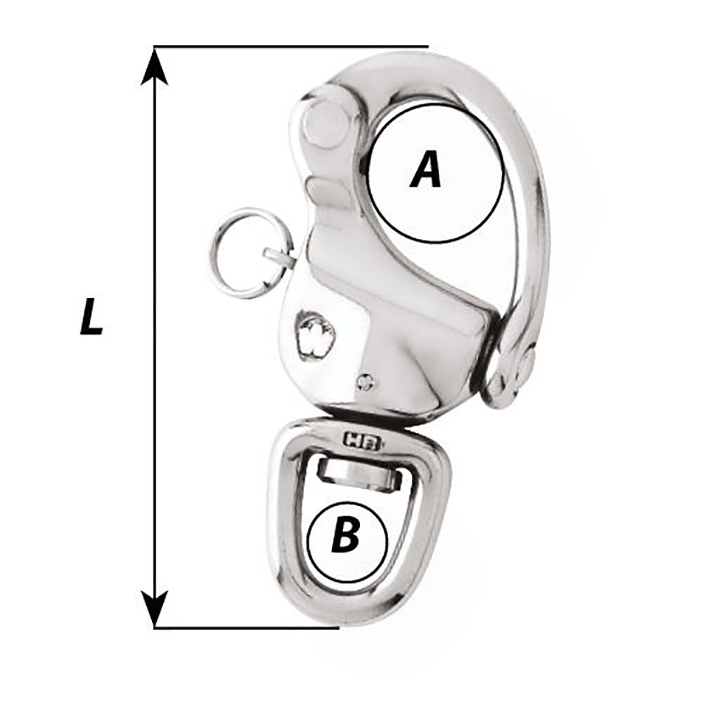 Wichard 2-3/4" Snap Shackle w/Swivel  Clevis Pin - 70mm