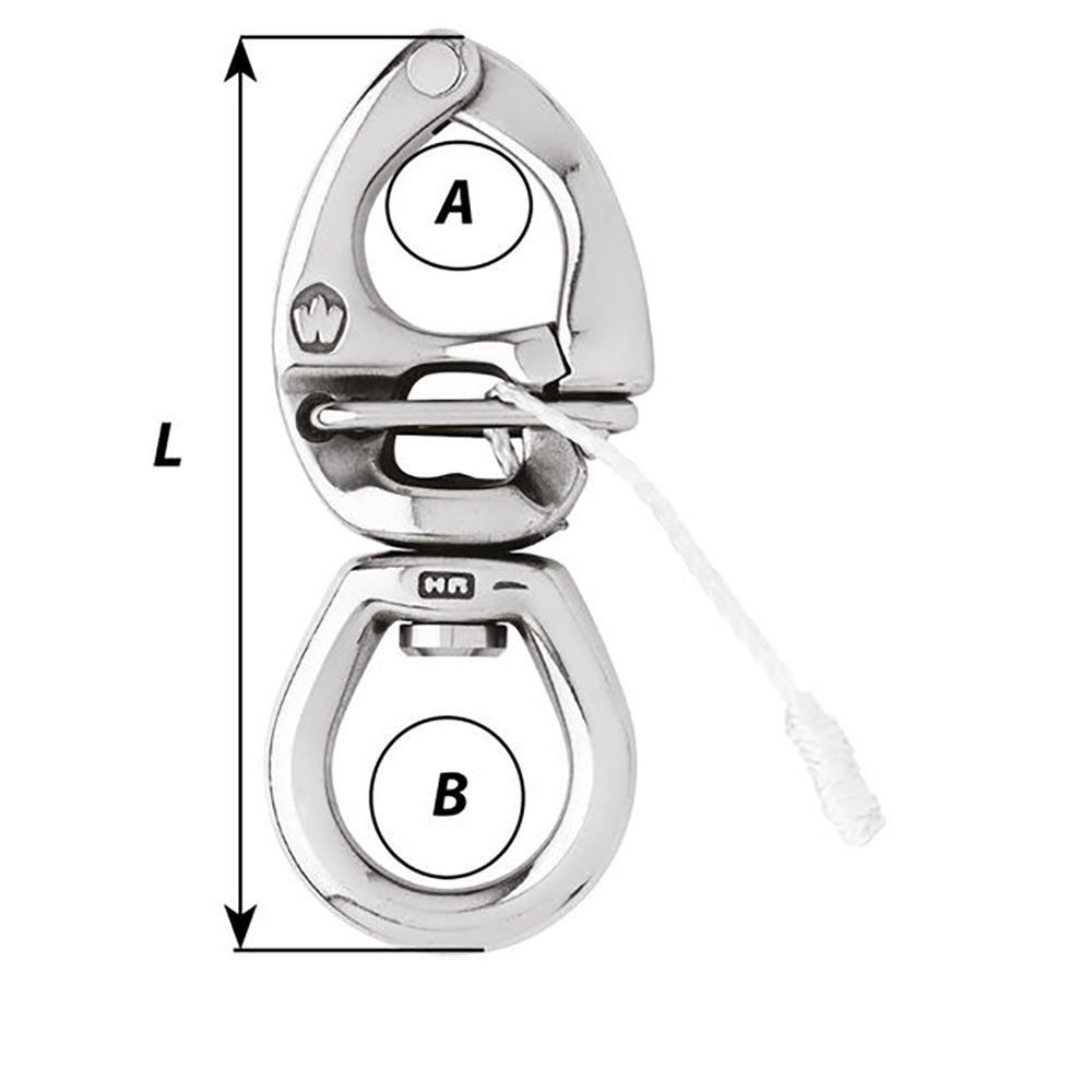 Wichard HR Quick Release Snap Shackle With Large Bail - 80mm Length - 3-5/32"