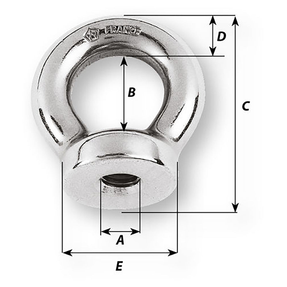 Wichard 6mm Eye Nut - 1/2" Diameter