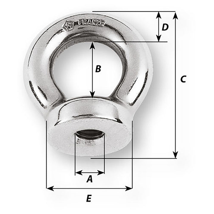 Wichard 8mm Eye Nut - Thread M10 x 150mm