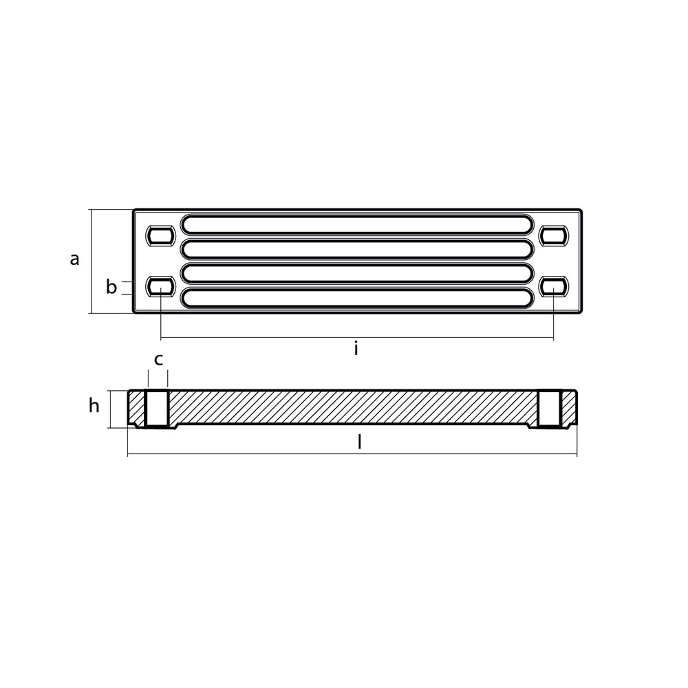 Tecnoseal Aluminum Yamaha Bar Anode f/Engine Bracket