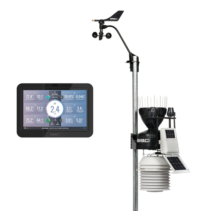 Davis Vantage Pro2 Wireless Weather Station w/WeatherLink Console, 24hr Fan Aspirated Radiation Shield, UV  Solar Sensors